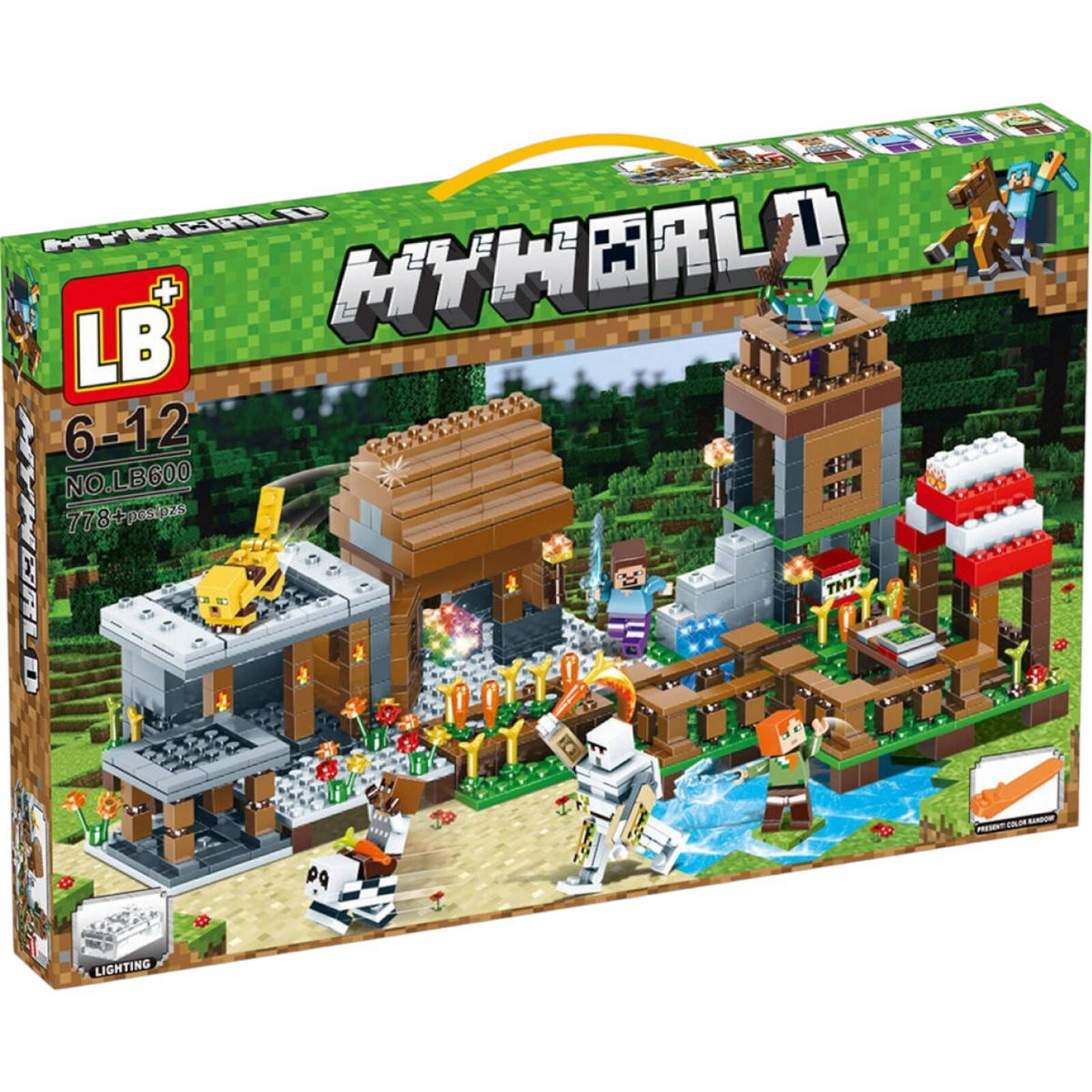MINECRAFT MY WORLD DUŻA WIOSKA KLOCKI 778 ELEMENTÓW ZABAWKA