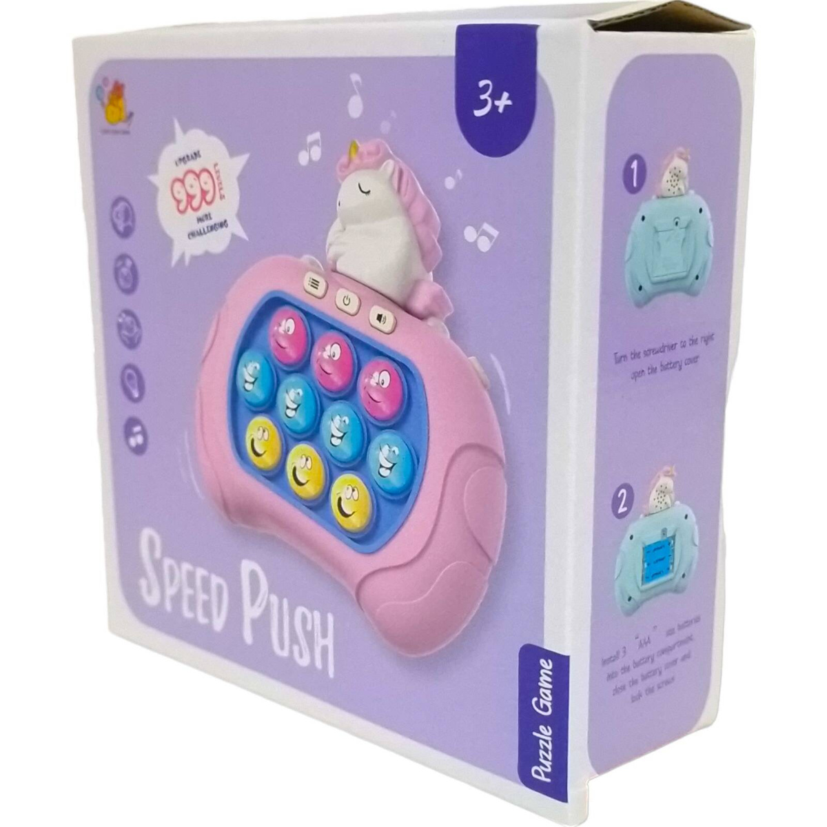QUICK PUSH JEDNOROŻEC POP IT ! 3 KOLORY ZABAWKA ANTYSTRESOWA