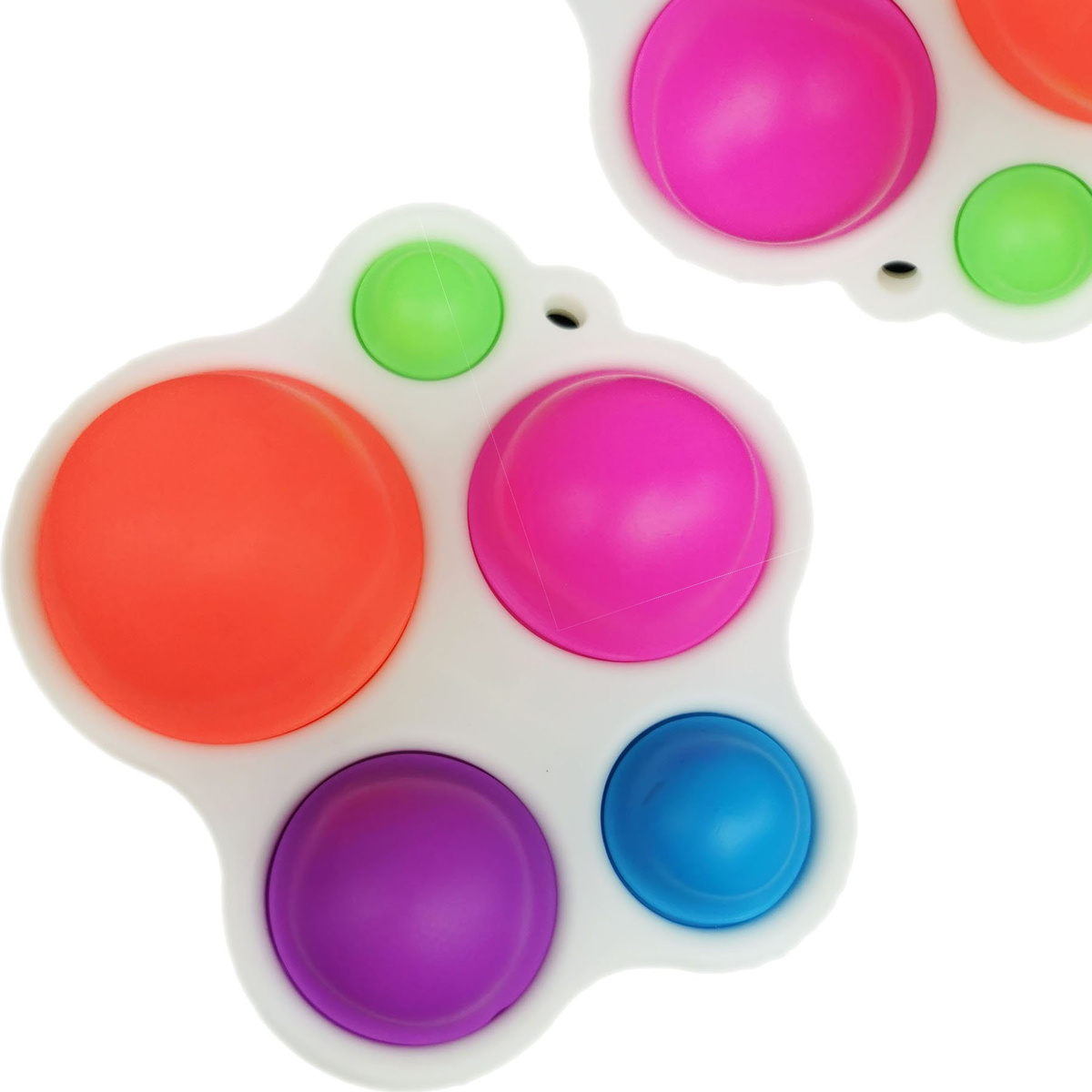 SIMPLE DIMPLE POP IT! Zabawka Sensoryczna Duża Plastikowa 5 oczek Biała