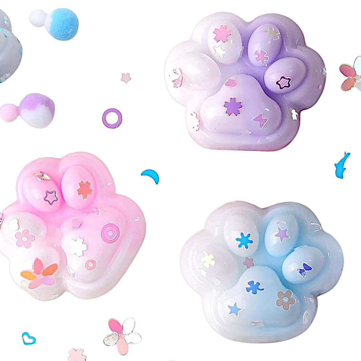 Gniotek antystresowy Kocia Łapka z posypką - Squishy